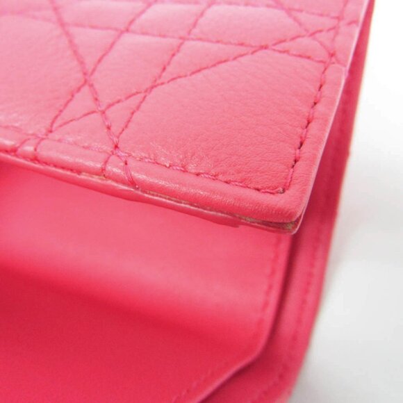DIOR Pink Leather Wallet - Picture 9 of 13